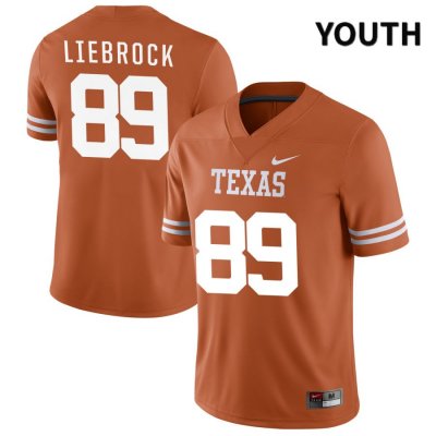 Texas Longhorns Youth #89 Brayden Liebrock Authentic Orange NIL 2022 College Football Jersey XEL62P2A